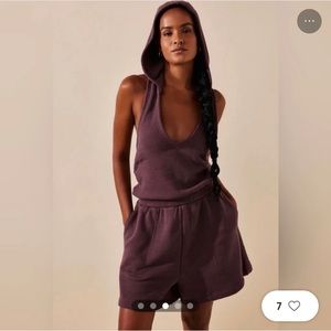 Free People Beach Oliver Romper in Chocolate Merlot